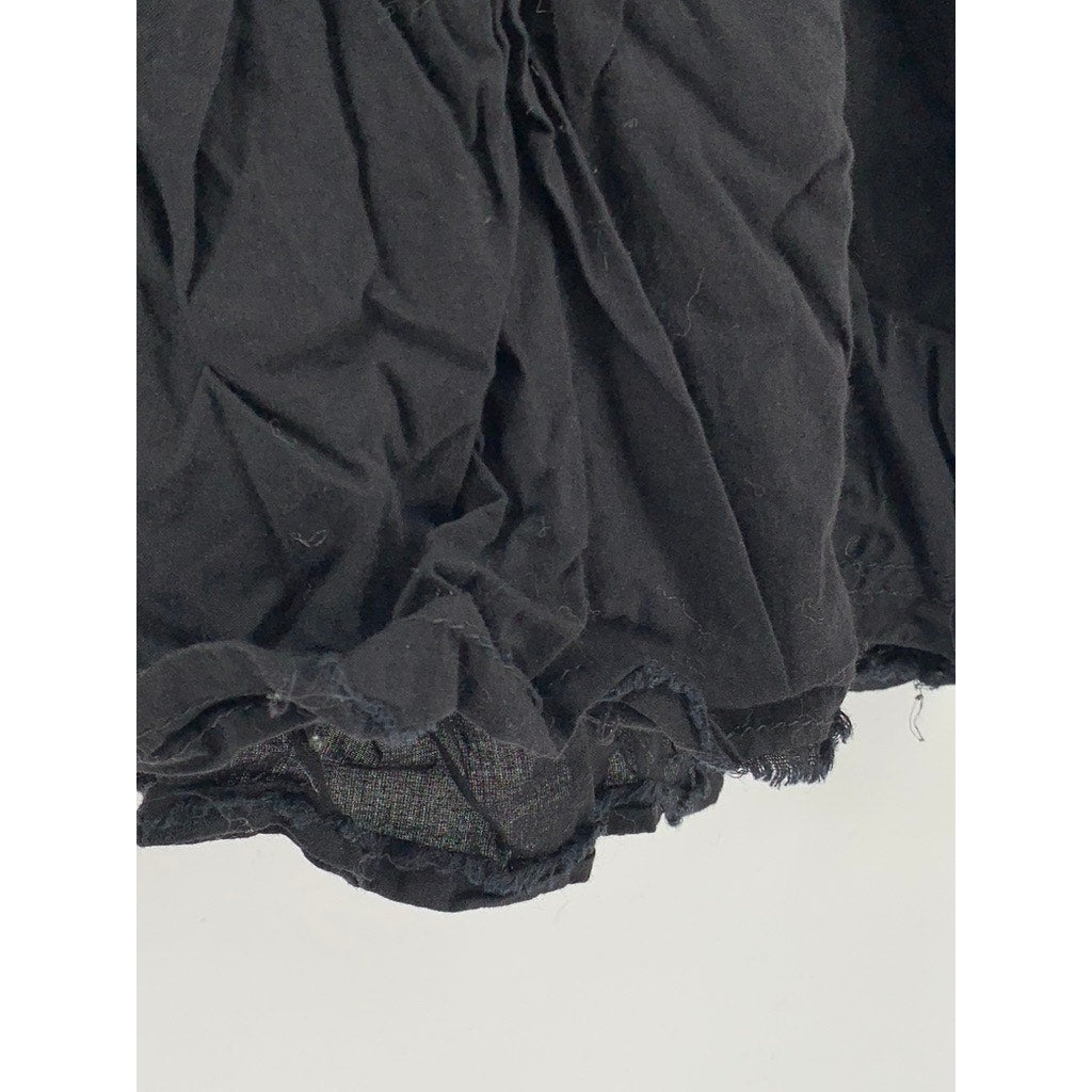 UNBRANDED Women's Washed Black Embroidered Tank Top SZ L