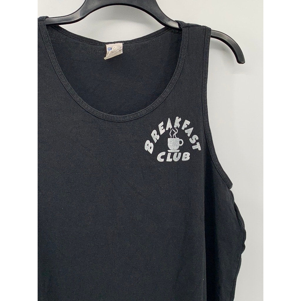 GILDAN Men’s Black Breakfast Club Logo Tank SZ XL