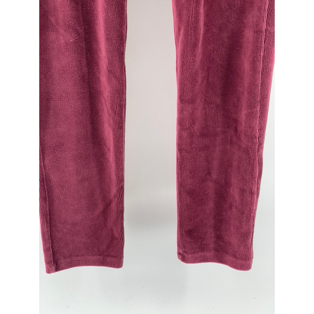 MICHAEL KORS Women's Maroon Corduroy Skinny Leg Pants SZ 28