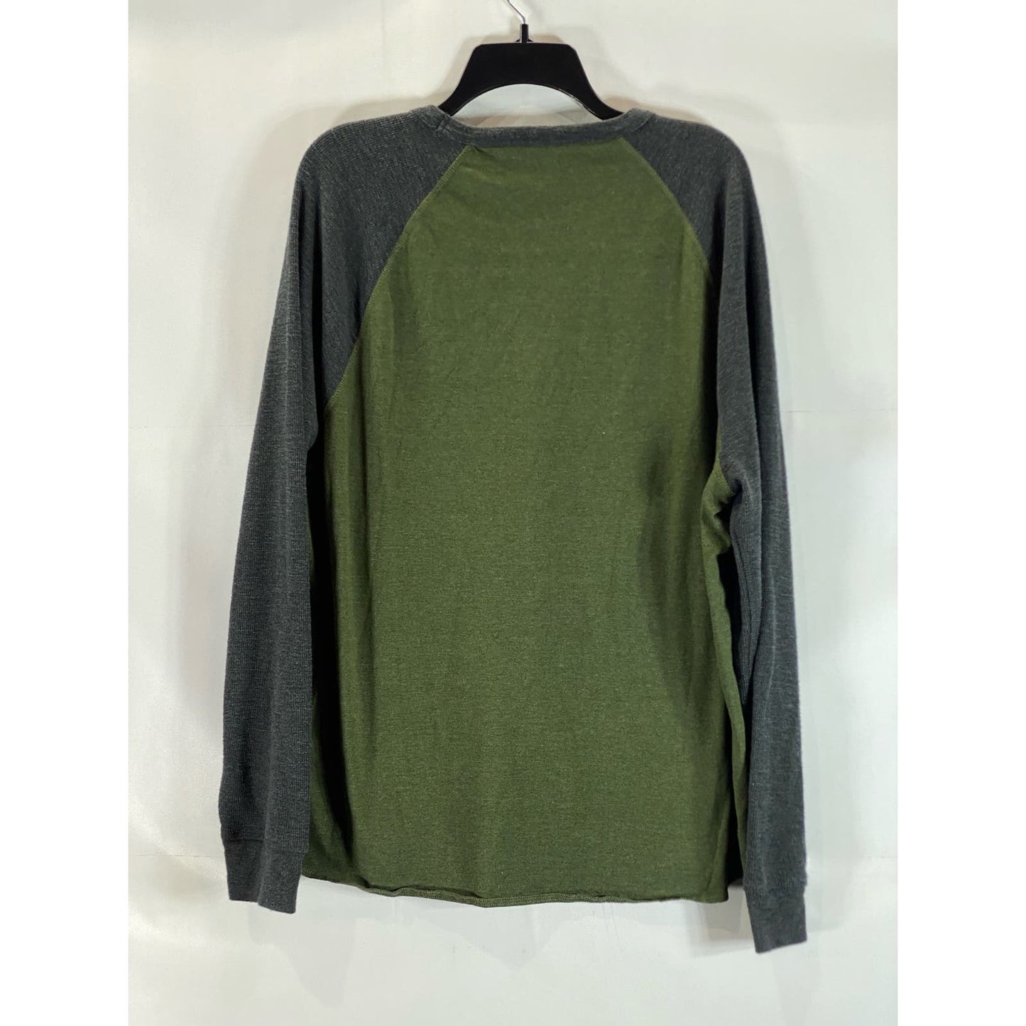 LUCKY BRAND Men's Green Colorblock Crewneck Thermal Long Sleeve T-Shirt SZ XL