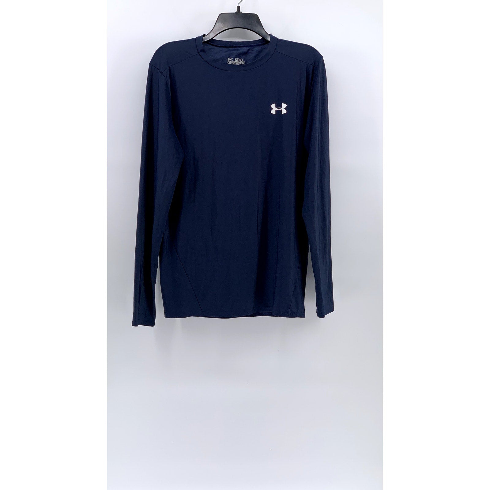 UNDER ARMOUR Men’s Navy Compression Crewneck Long Sleeve T-Shirt SZ 2XL