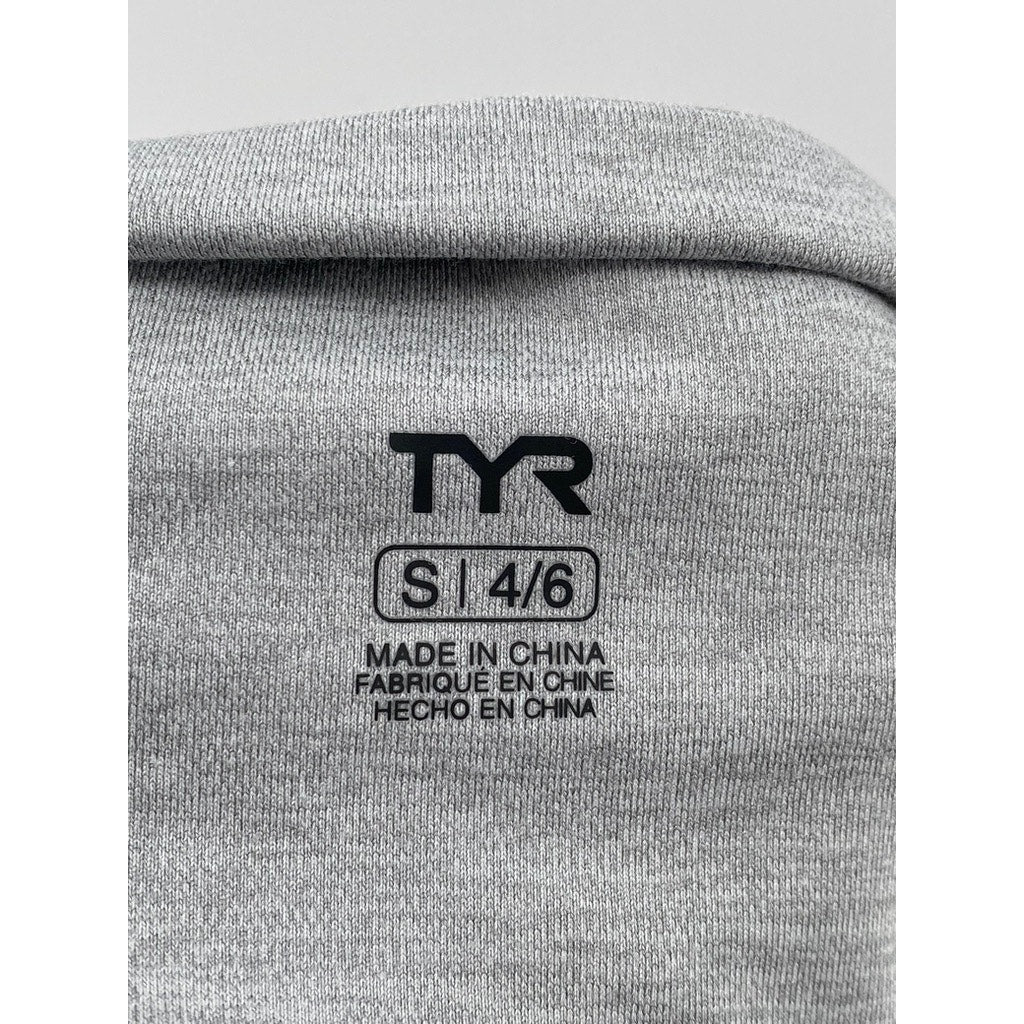 TYR Women's Heather Light Gray Base Kinetic High-Rise 2" Short SZ S