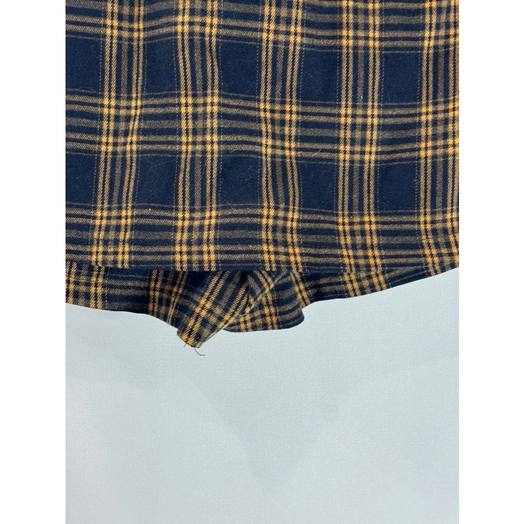 VANS Women's Navy/Yellow Plaid Belted Skort SZ M