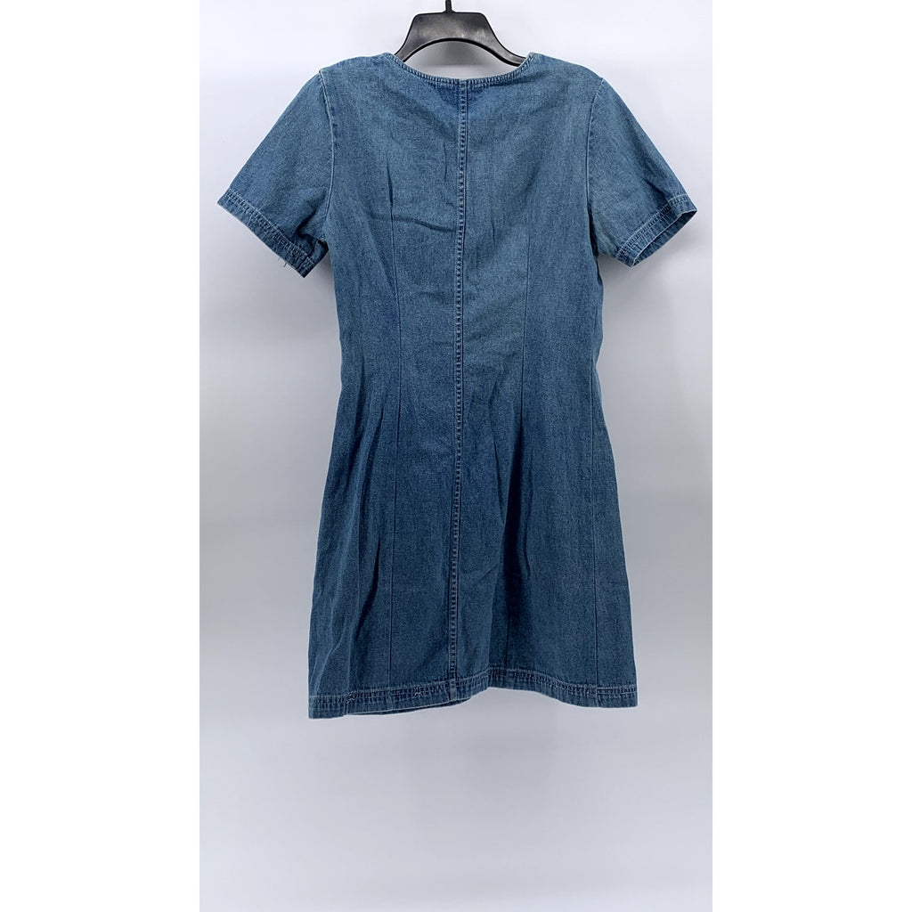 ROUTE 66 ORIGINAL CLOTHING CO Women’s Blue Denim Scoop-Neck Dress SZ 10