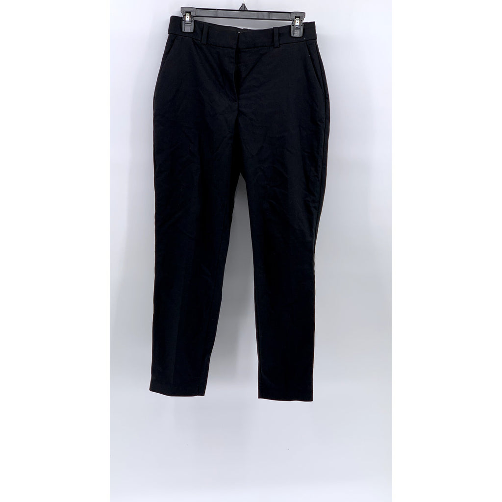 H&M Women's Black Solid Mid-Rise Skinny-Leg Pants SZ 6