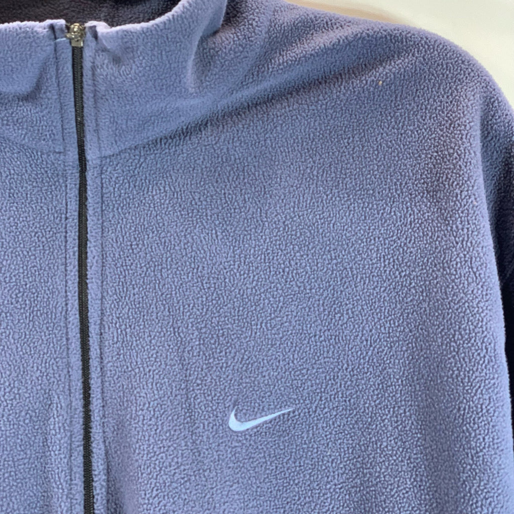 NIKE Men's Navy Therma-Fit Stand Collar Half-Up Fleece Pullover Sweater SZ L