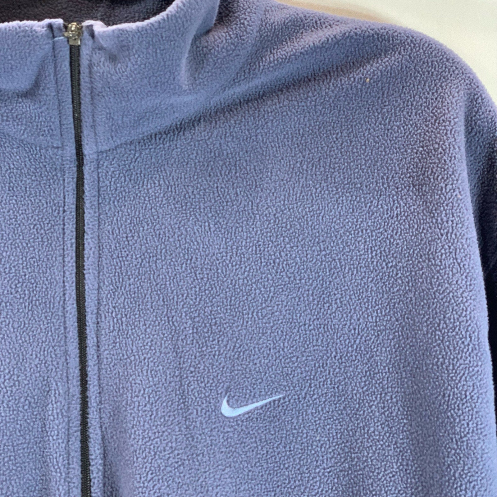 NIKE Men's Navy Therma-Fit Stand Collar Half-Up Fleece Pullover Sweater SZ L
