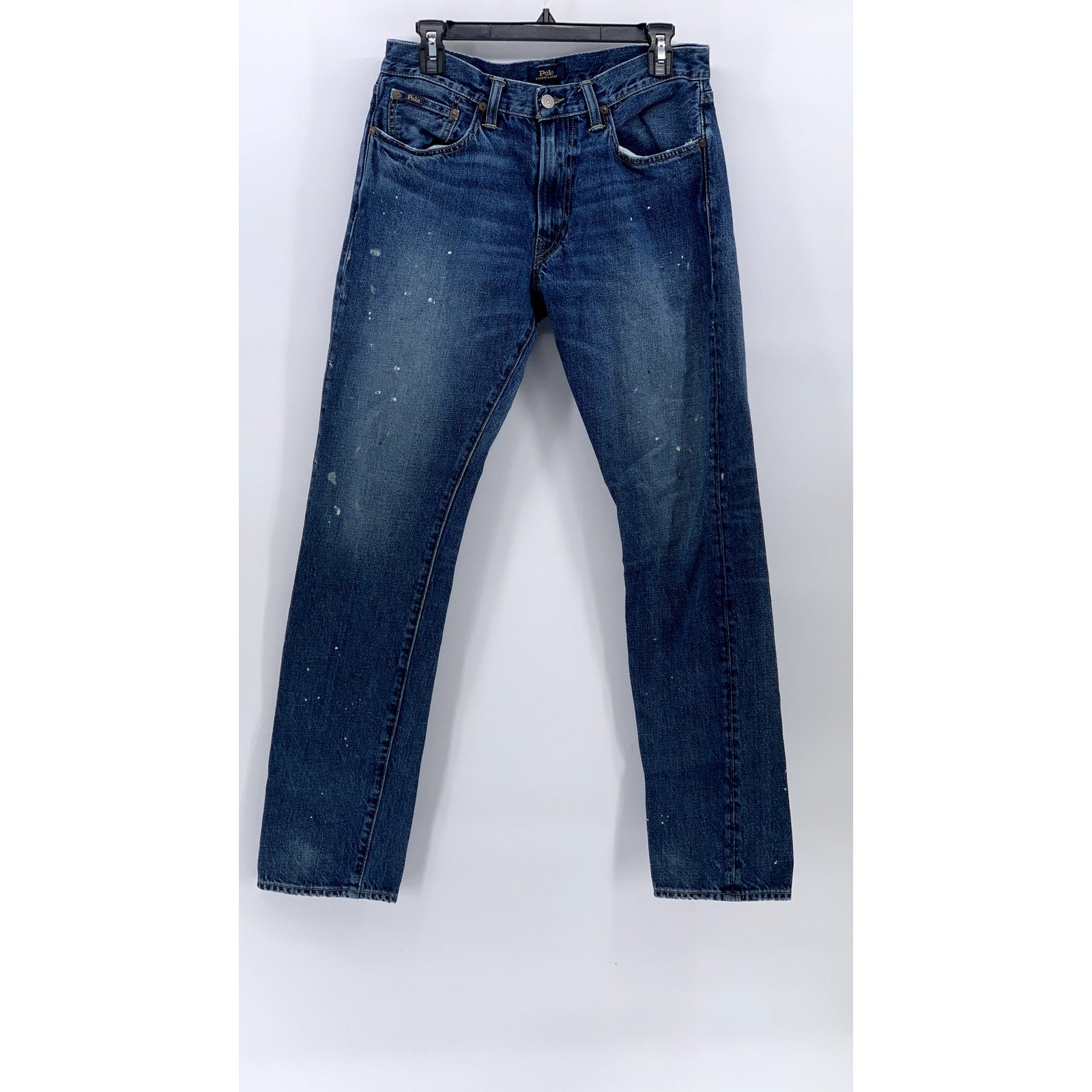 POLO RALPH LAUREN Men's Medium Blue Denim Regular-Fit Straight Leg Jean SZ 30X32