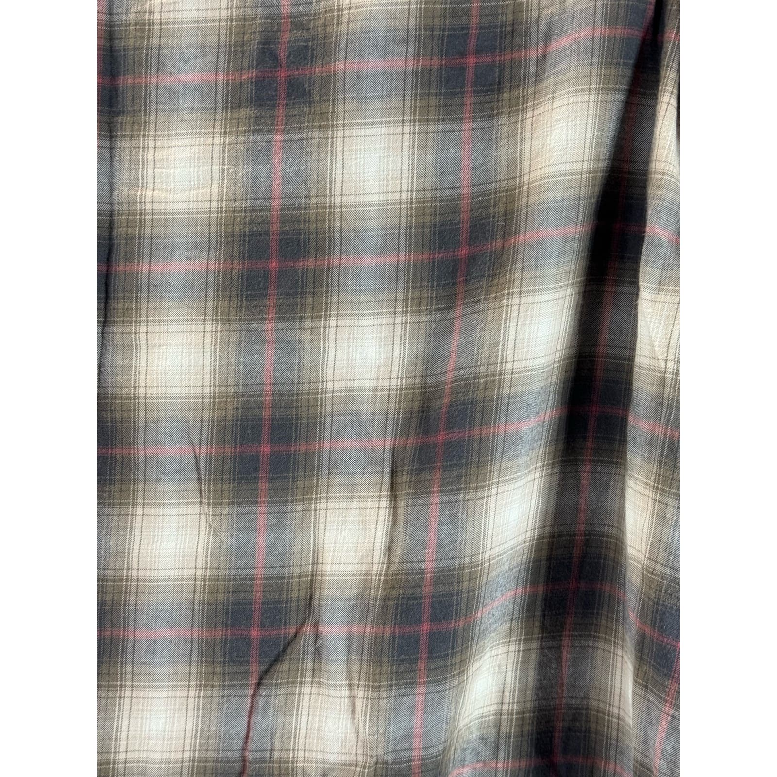 ABERCROMBIIE & FITCH Men's Brown Plaid Button-Up Long Sleeve Shirt SZ L