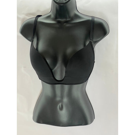 EXCLUSIVE OF TRIMS Women's Black Strap Scooped Bra SZ 36 C