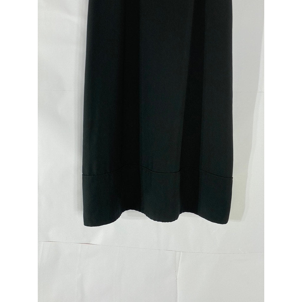 TILDON Women’s Black Solid Crewneck Shift Racerback Mini Dress SZ XS