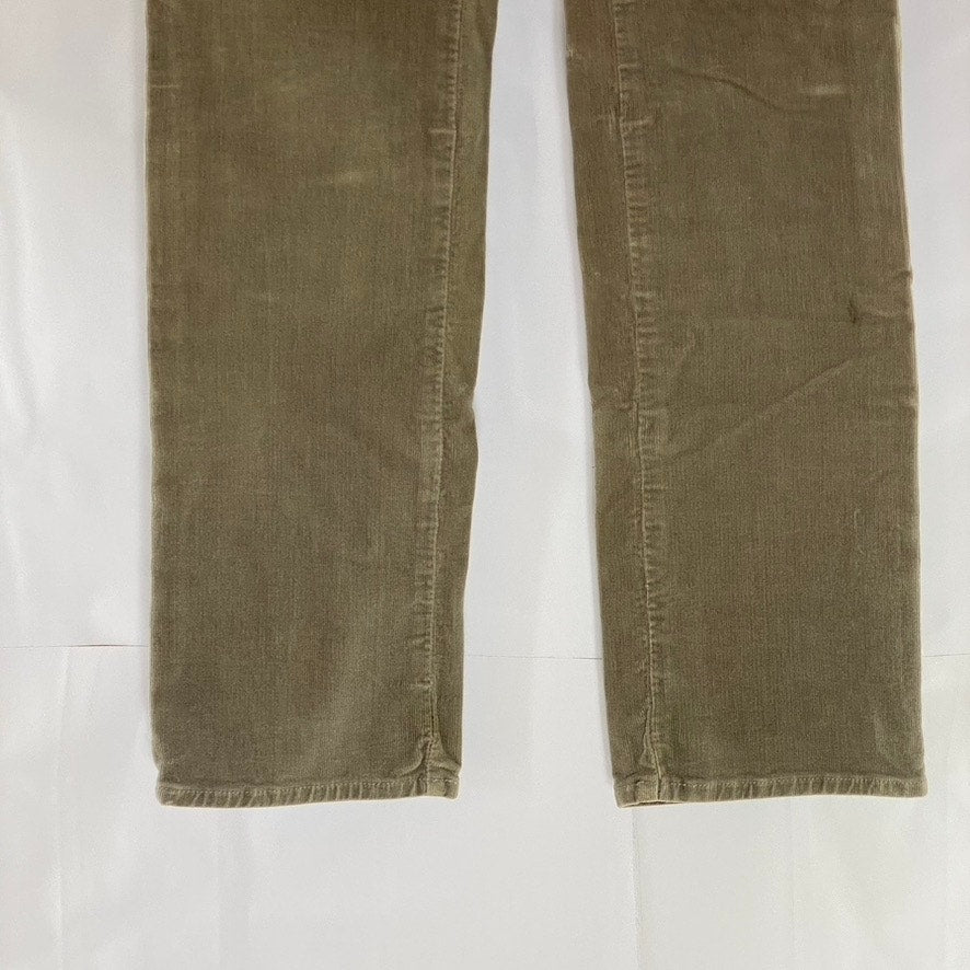 J BRAND Women's Moonstone Tan Cigarette Leg Five-Button Corduroy Pant SZ 27