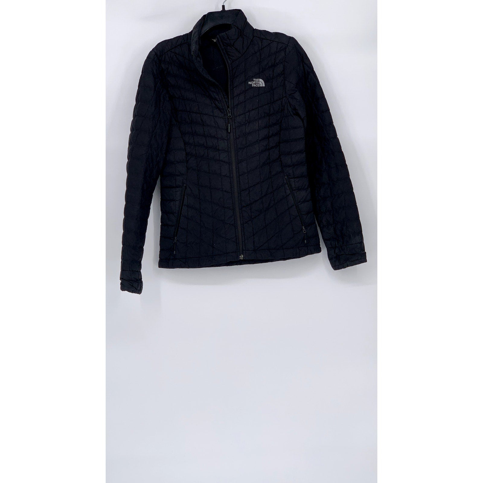 THE NORTH FACE Women's Black Zip-Up Stand Collar Thermoball Jacket SZ S