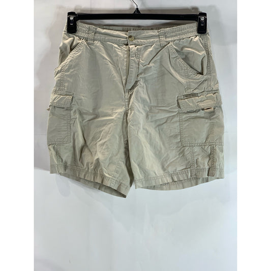 COLUMBIA SPORTSWEAR Women's Beige Regular-Fit Cargo Shorts SZ M