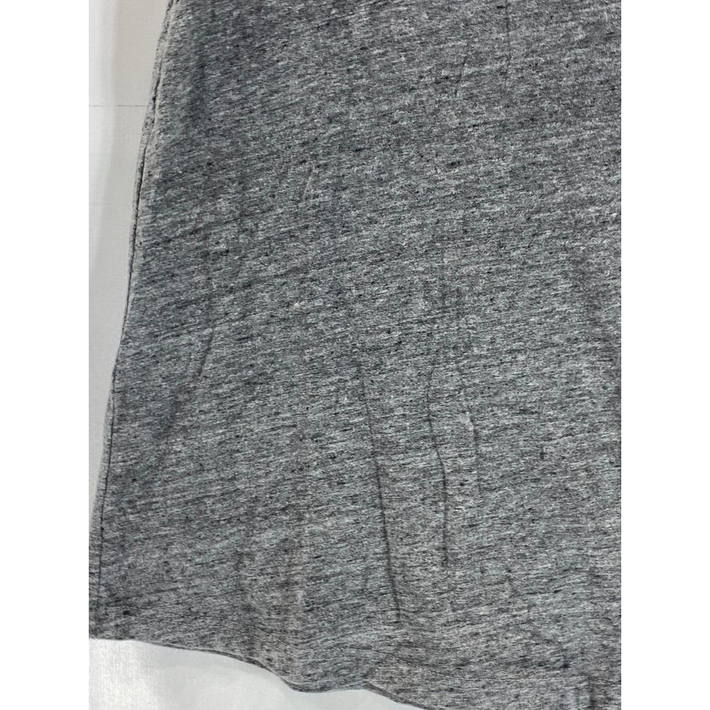 MARINE LAYER Women's Heather Gray Crewneck Pocketless Short Sleeve Top SZ XS