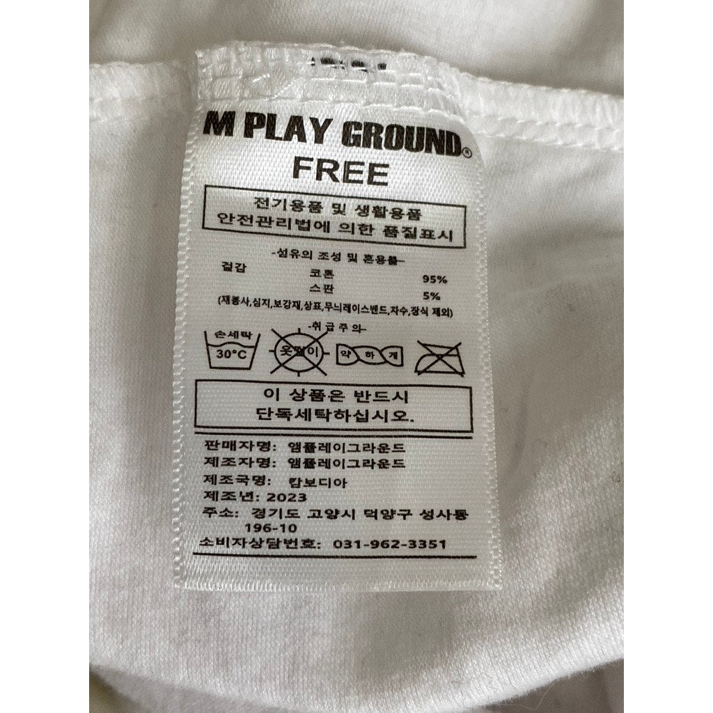 M PLAY GROUND Women's White Solid Scoop-Neck Spaghetti Strap Tank Top SZ XS
