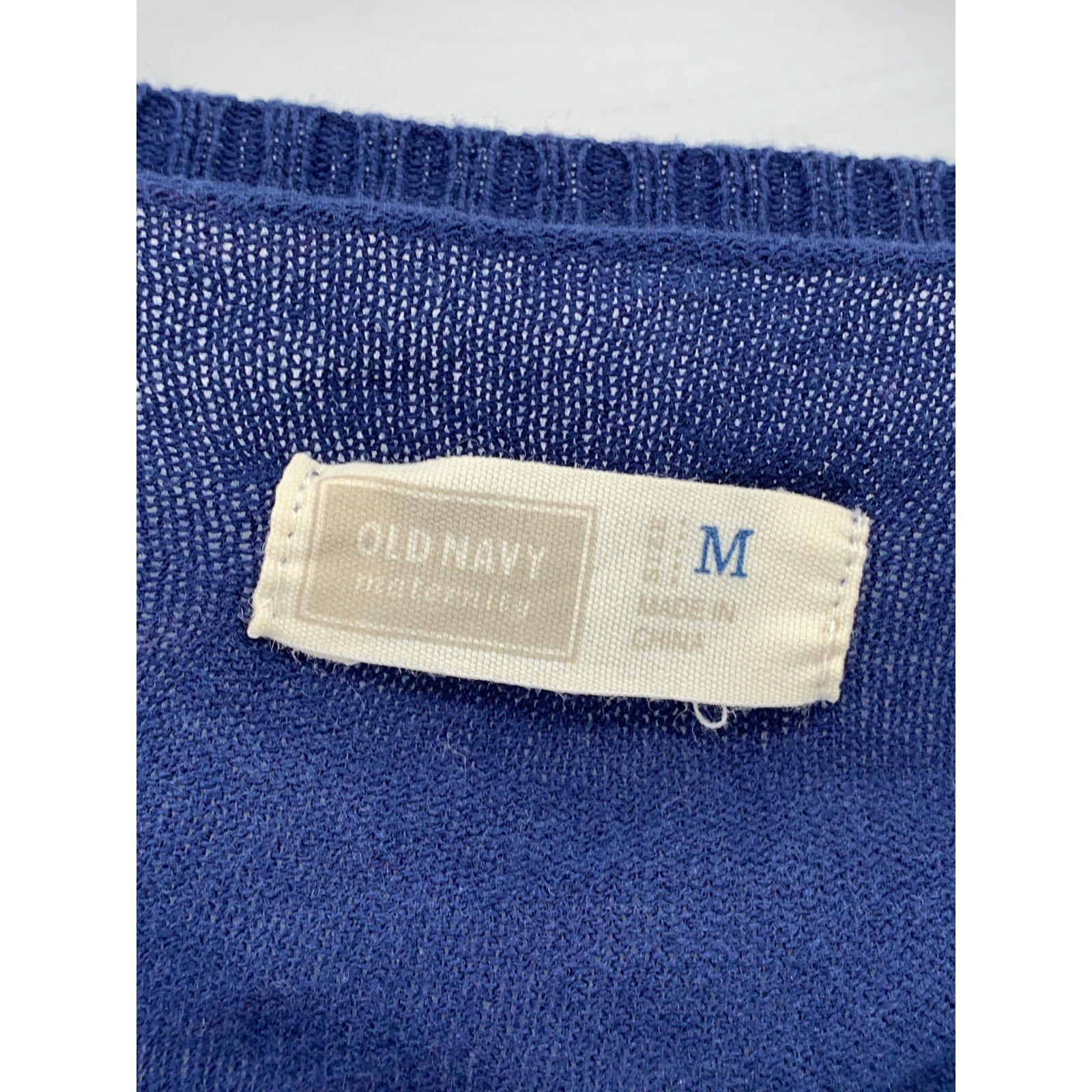 OLD NAVY Women's Maternity Navy Blue Knit V-Neck Button-Up Cardigan SZ M