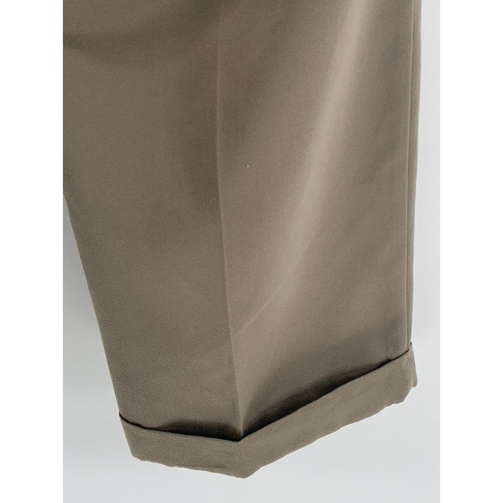 BILL BLASS Men's Vintage y2k Straight Leg Cuffed Tan Flat Front Pants SZ 40x32