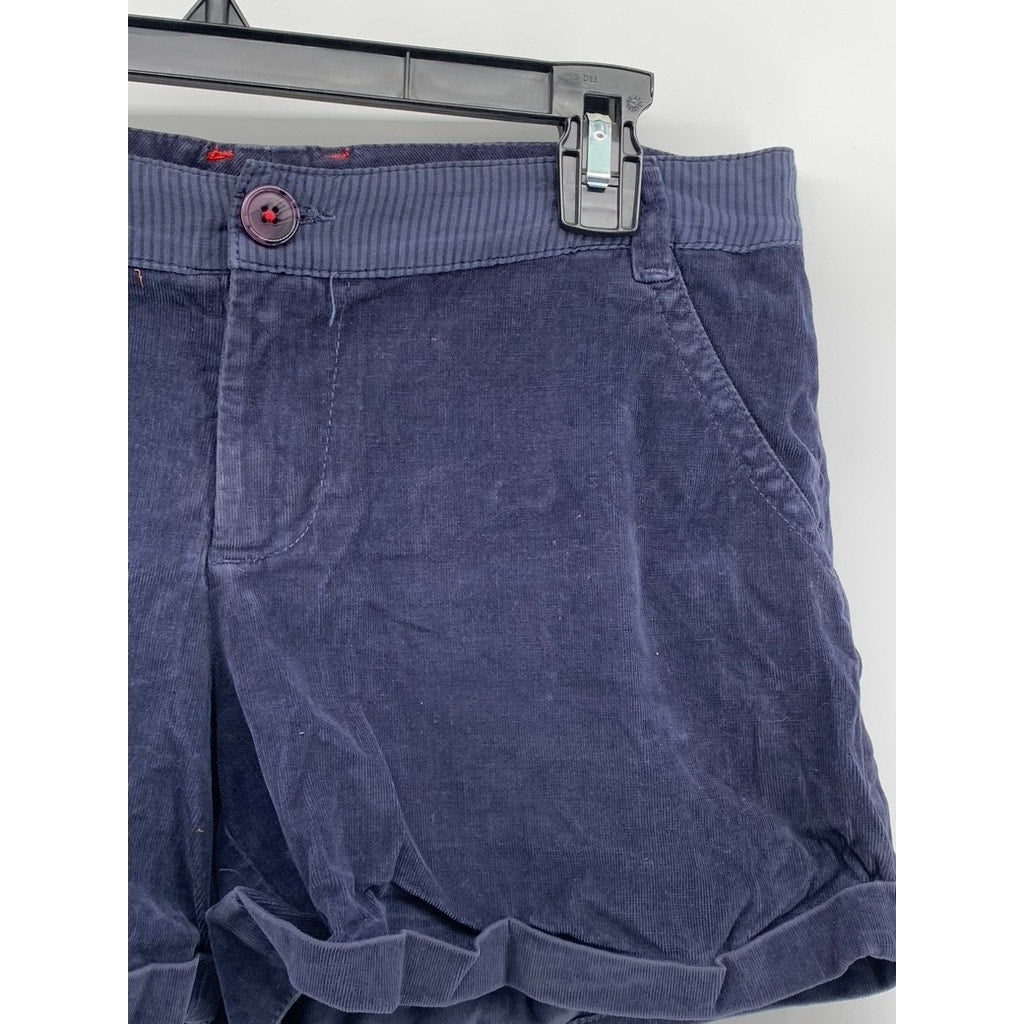 SPLENDID Women's Navy Blue Corduroy Cuffed Shorts SZ S