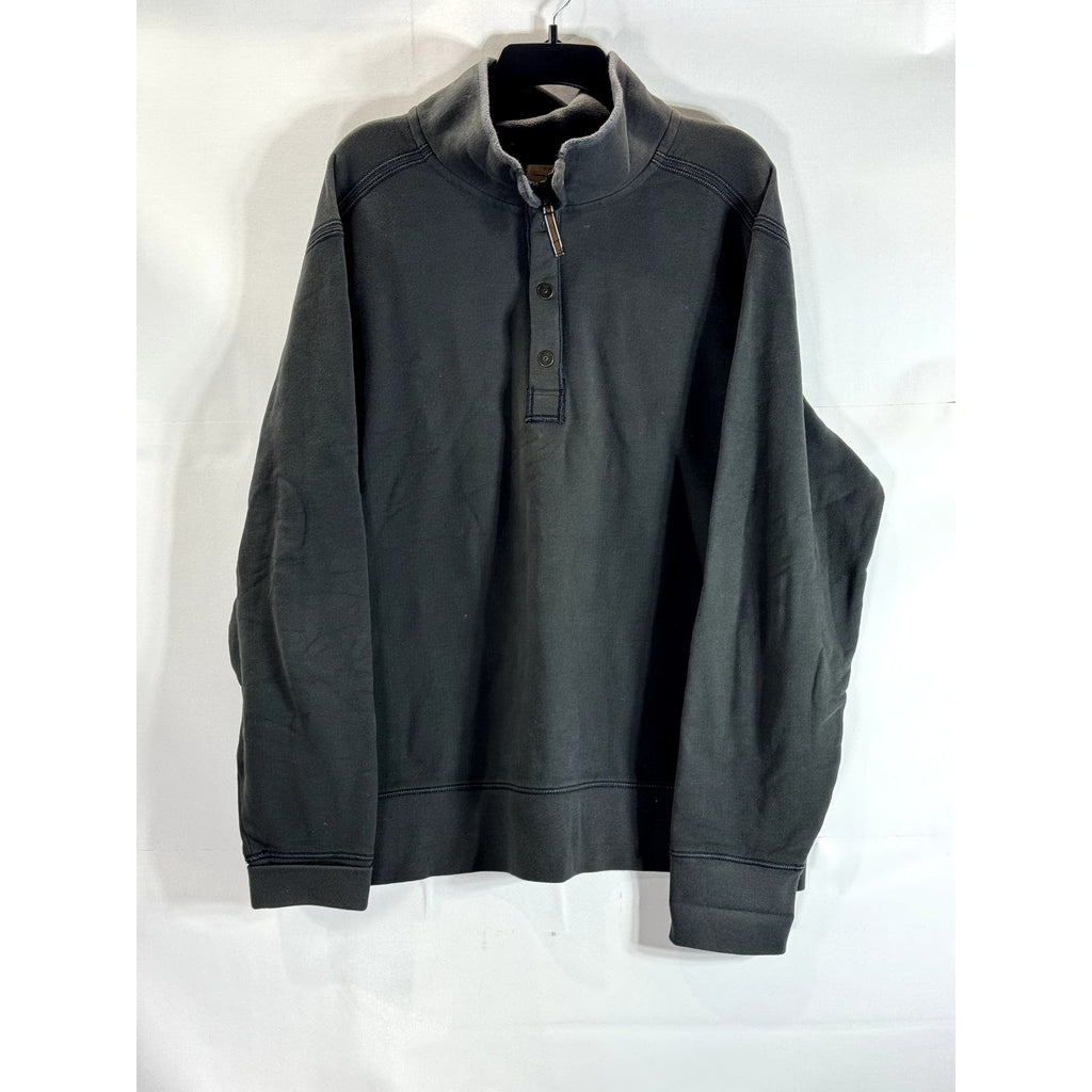 TOMMY BAHAMA Women's Black Henley Pullover Thumbhole Sweater SZ XL