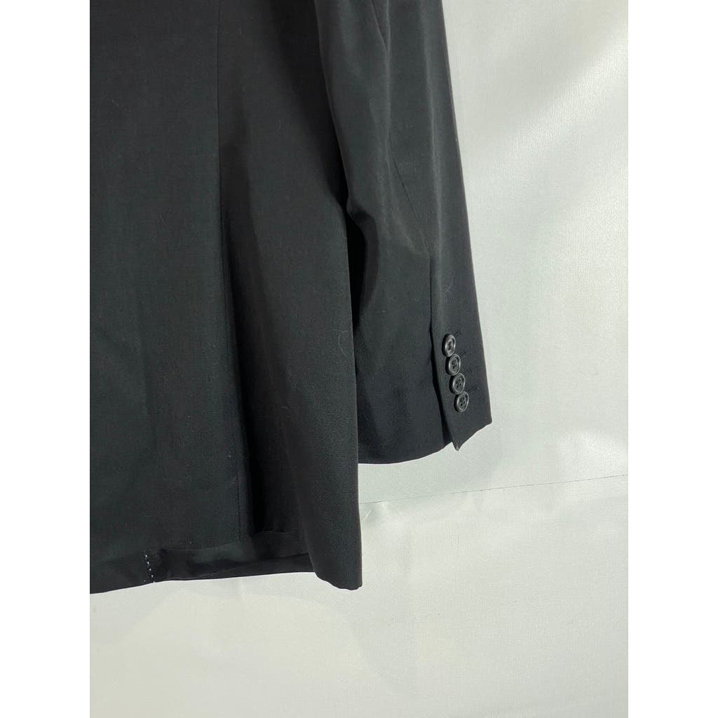 J.CREW Men's Solid Black Short Three-Button Suit Jacket SZ 40S