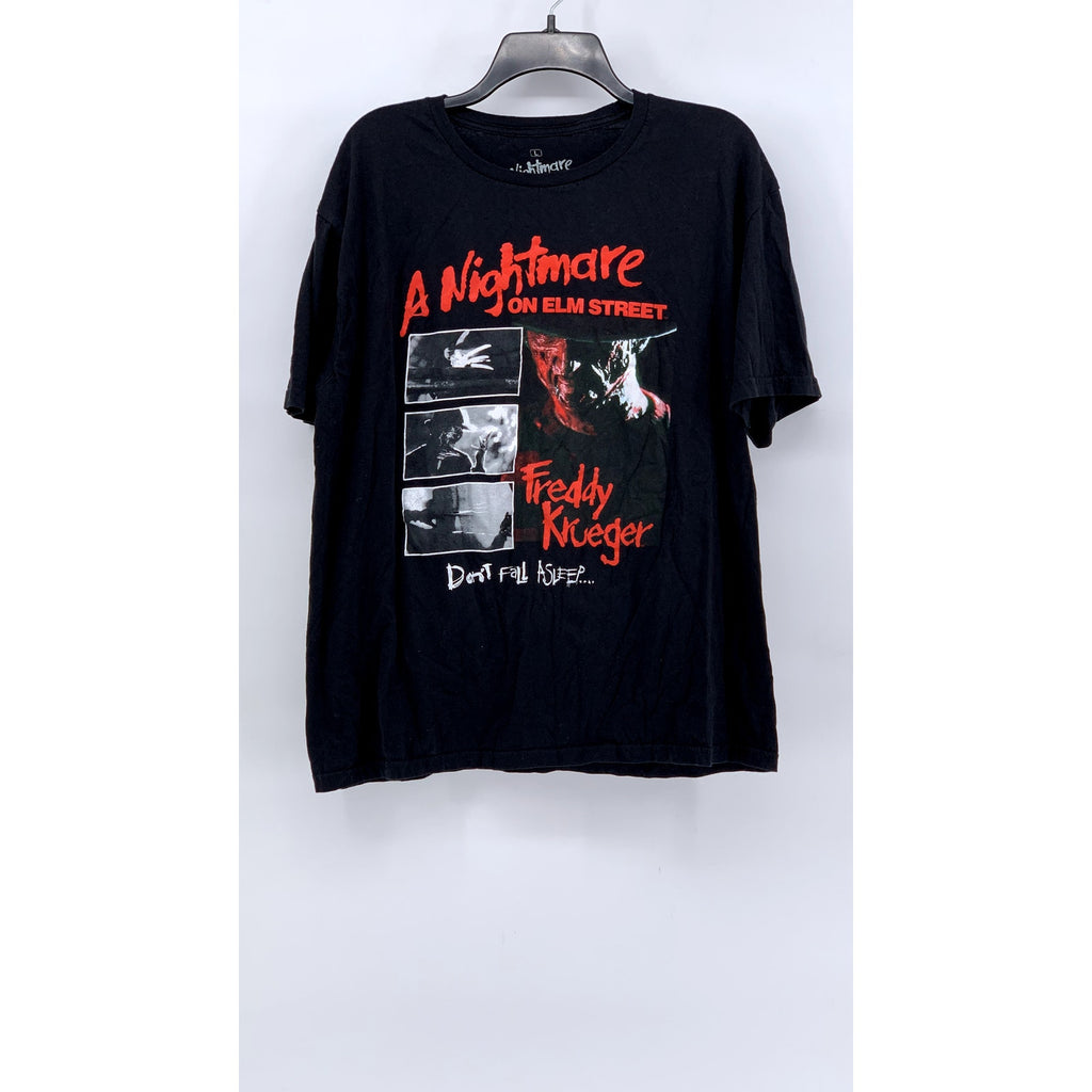A NIGHTMARE ON ELM STREET Men's Black Freddy Graphic Short Sleeve T-Shirt SZ L