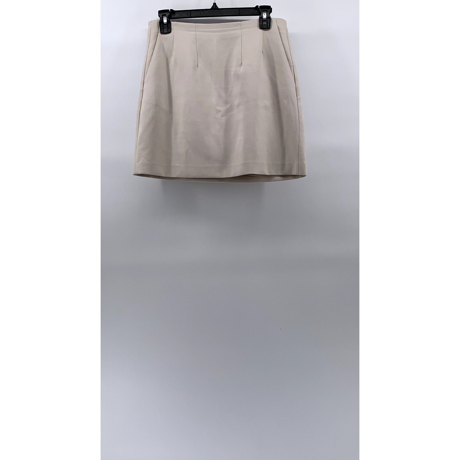 BABATON Women's Beige Straight Mini Skirt SZ 8