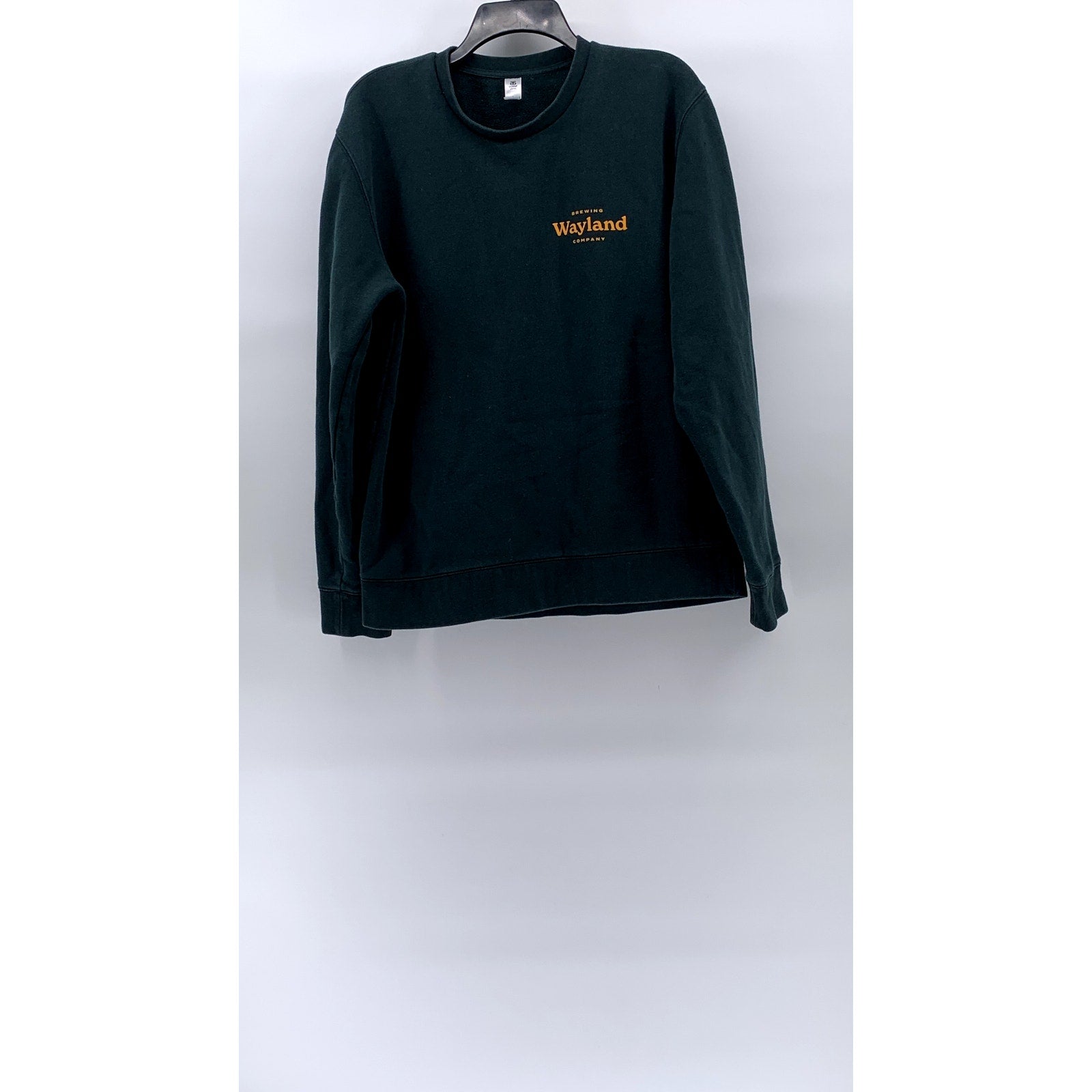 AS COLOUR UNITED Men's Dark Green Logo Crewneck Long Sleeve Sweatshirt SZ L