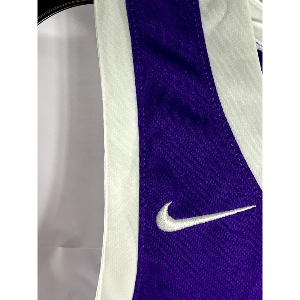 NIKE TEAM Men's Purple/White Custom Dri-Fit Basketball Tank Jersey SZ S