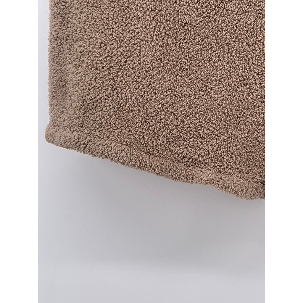 FOREVER 21 Women's Brown Teddy Cozy Pull-On Shorts SZ L