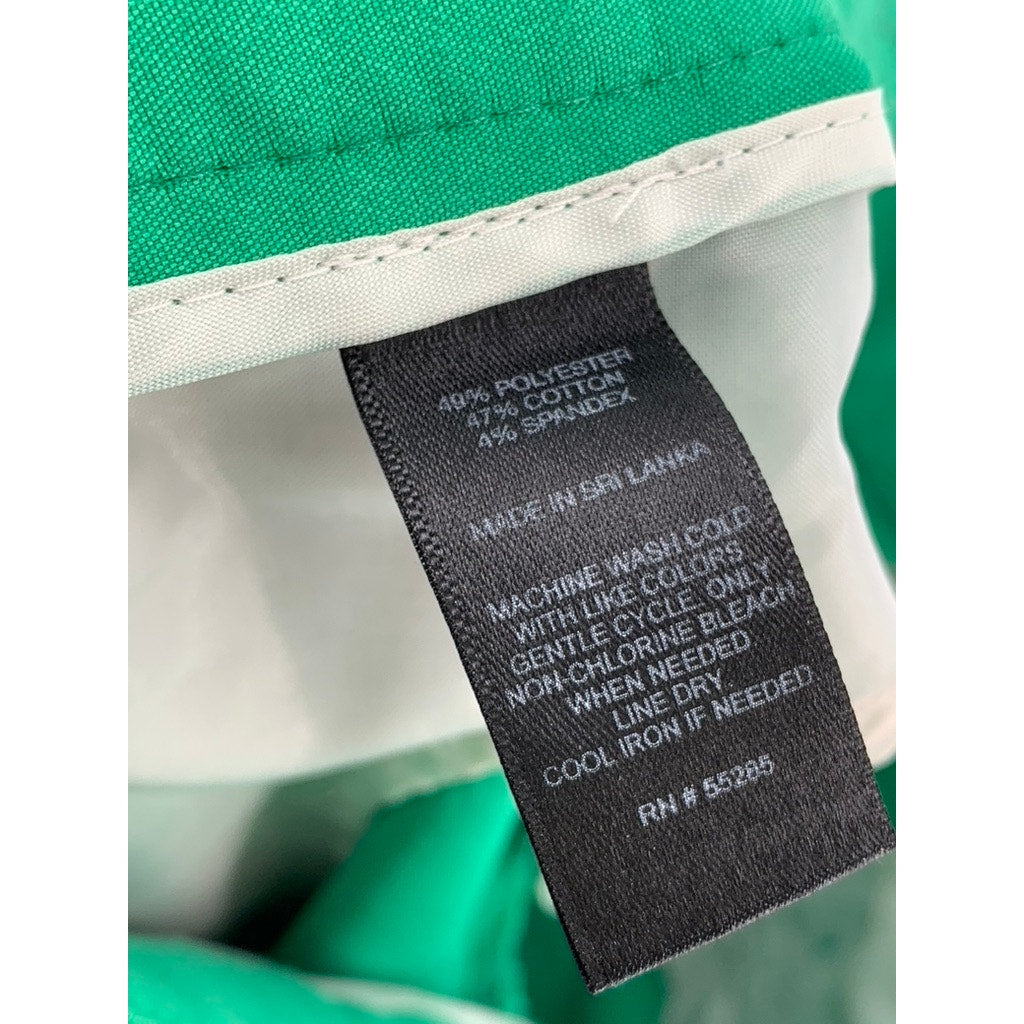 EXPRESS Women's Green Regular-Fit Editor Straight-Leg Pants SZ 00R