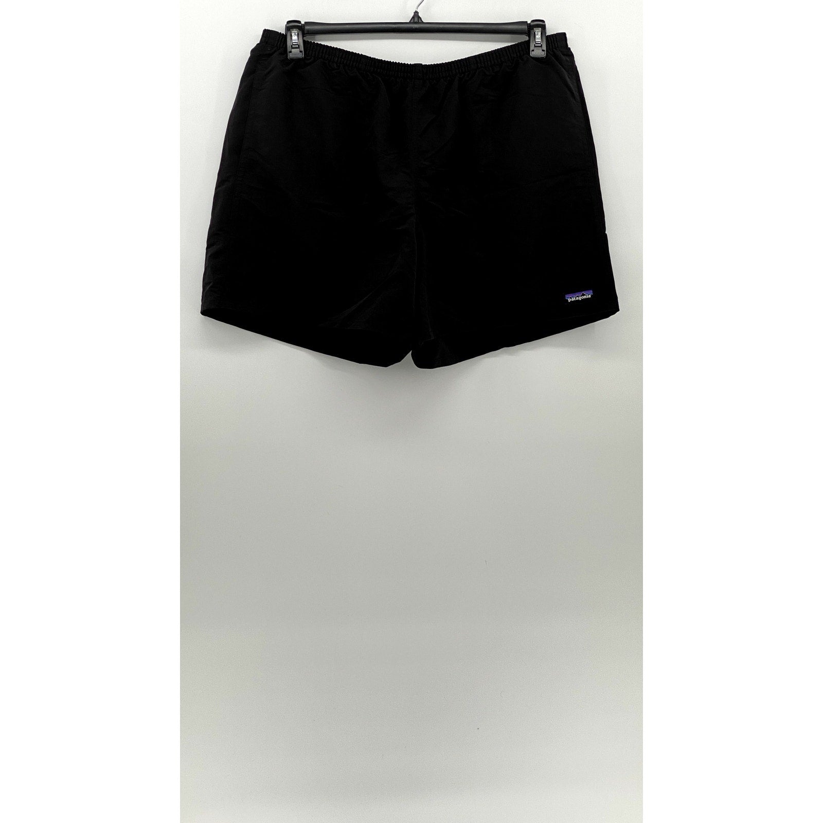 PATAGONIA Men's Black Solid Elastic Waist 5" Pull-On Mesh Baggies Shorts SZ 2XL