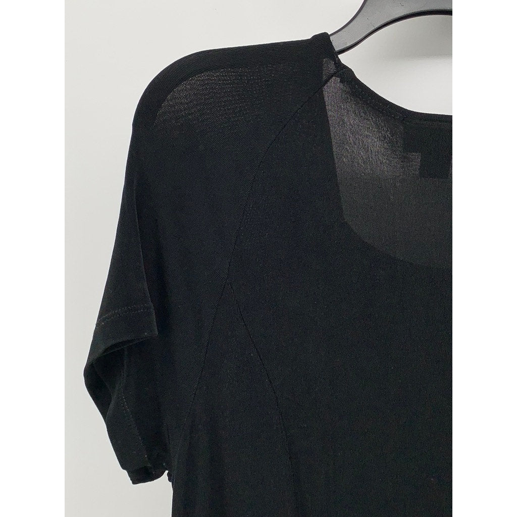 COLDWATER CREEK Women's Vintage Petite Black Short Sleeve Maxi Dress SZ PL