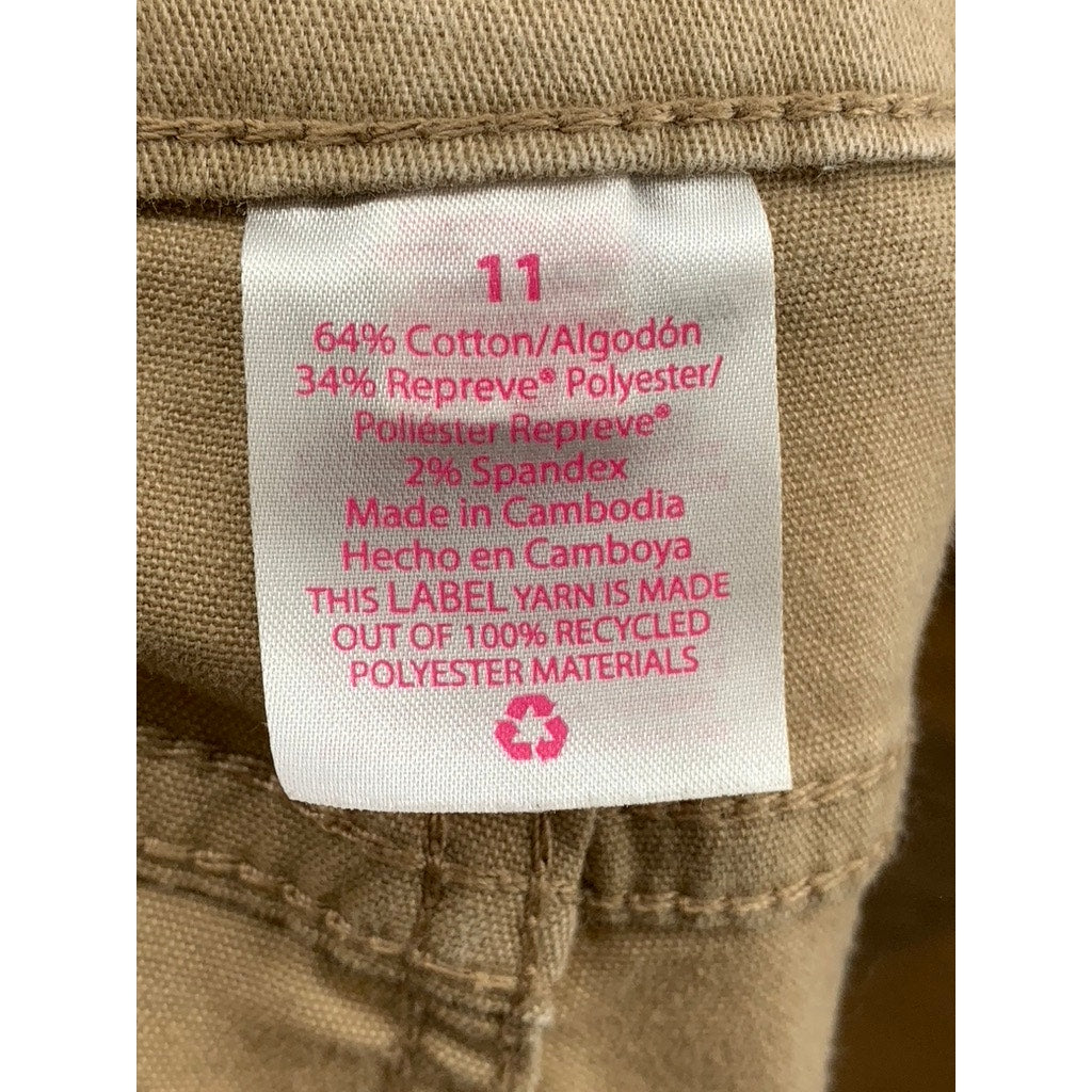 NO BOUNDARIES Women Juniors' Tan Mid-Rise Bootcut Jeans SZ 11