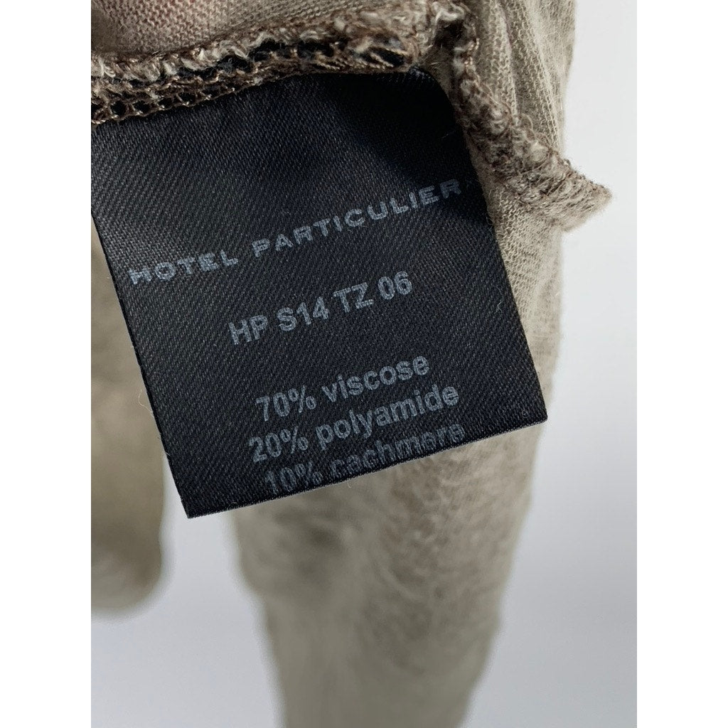 HOTEL PARTICULIER Women's Brown Knit Scoop-Neck Sleeveless Casual Tank Top SZ XL