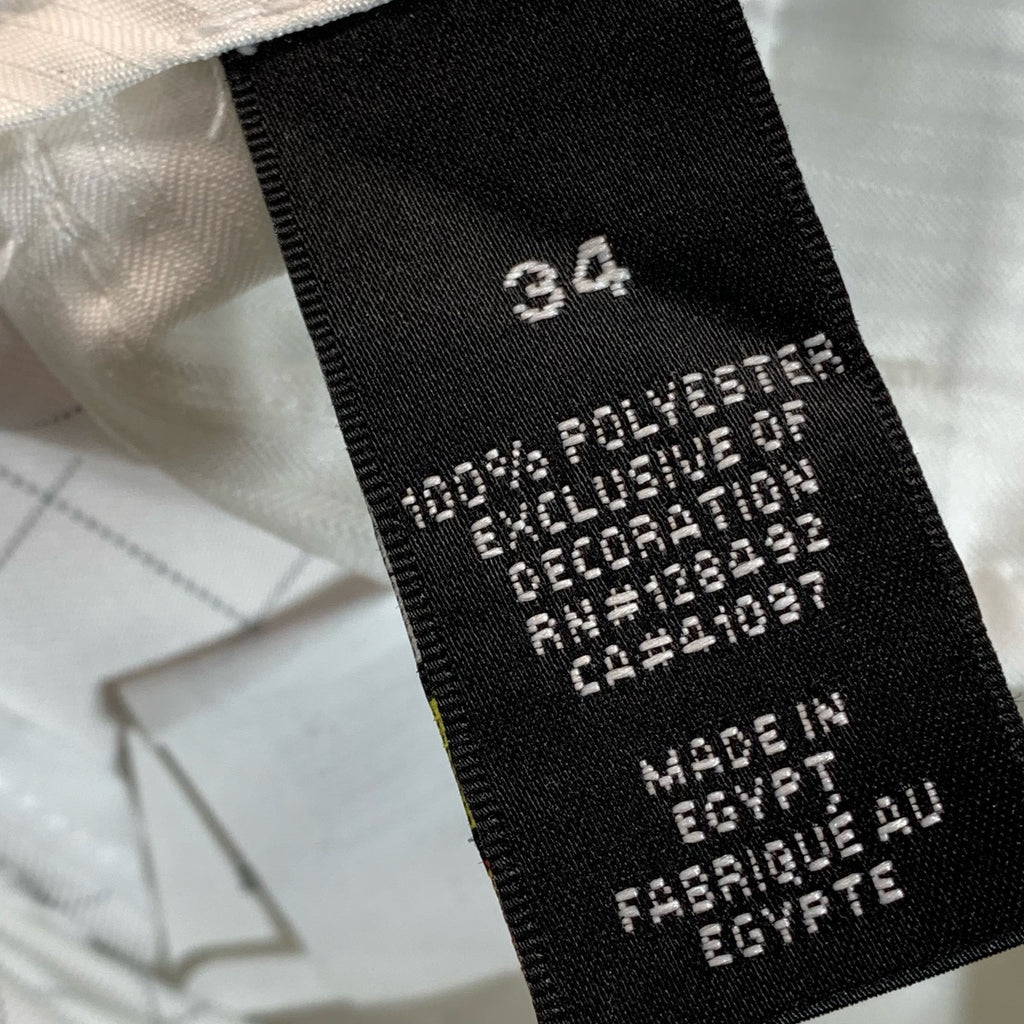 GREG NORMAN Men's White Checkered  Regular-Fit Chino Shorts SZ 34