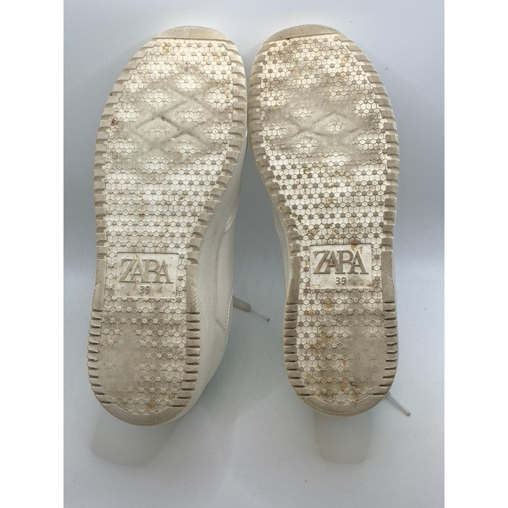 ZARA Men's Green-White Lace-Up Sneakers SZ 39(US9)