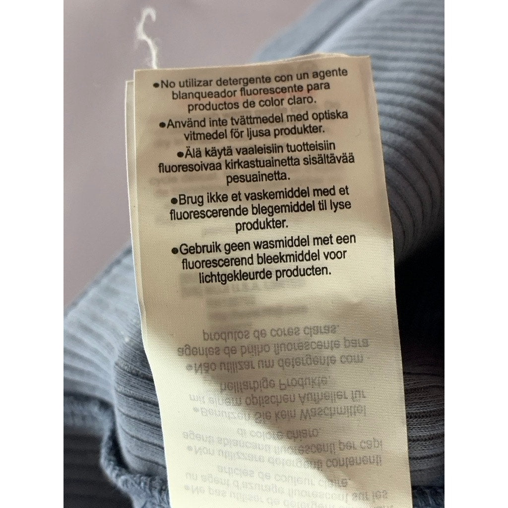 MUJI Women's Gray Crewneck Ribbed Short Sleeve Lightweight Top SZ XS
