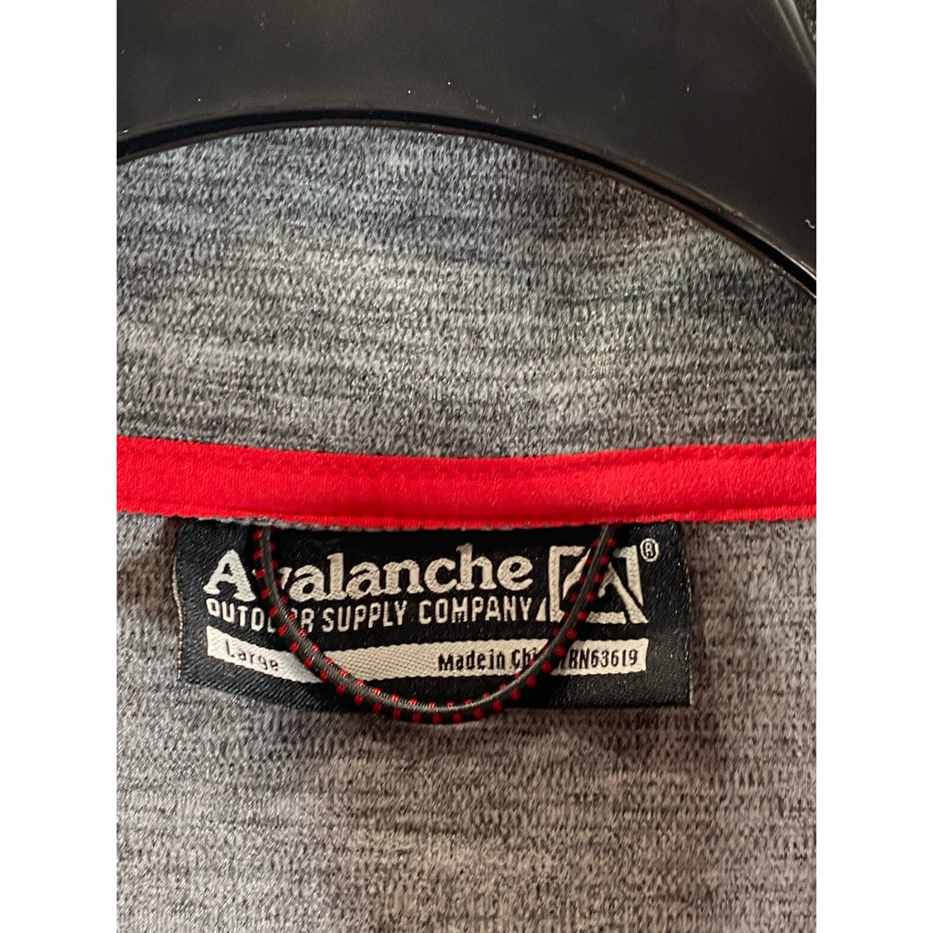 AVALANACHE Men's Gray Quarter-Zip Stand Collar Pullover Sweater SZ L