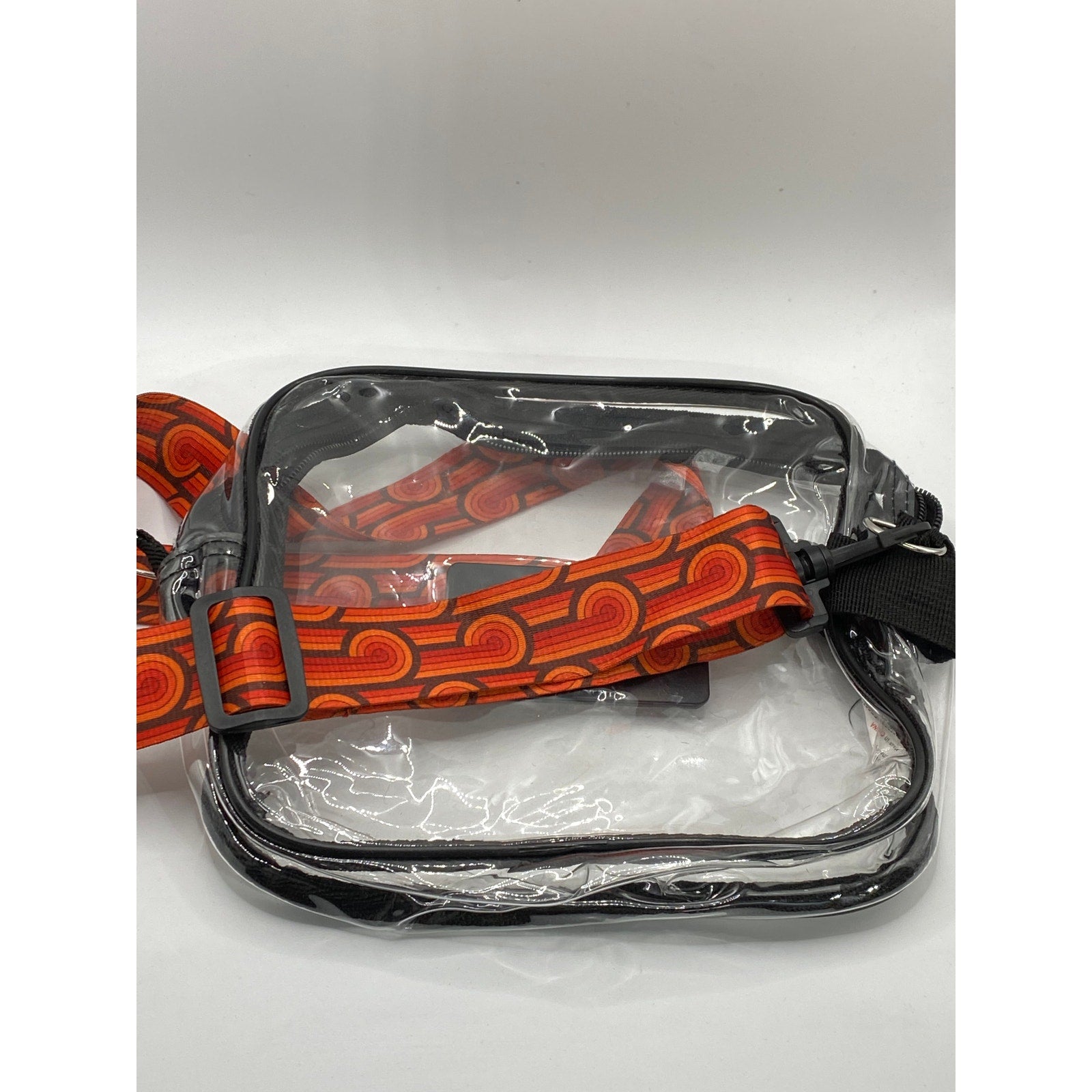 A COMPLETE UNKNOWN Unisex Adult Black-Red-Clear Vinyl Bag