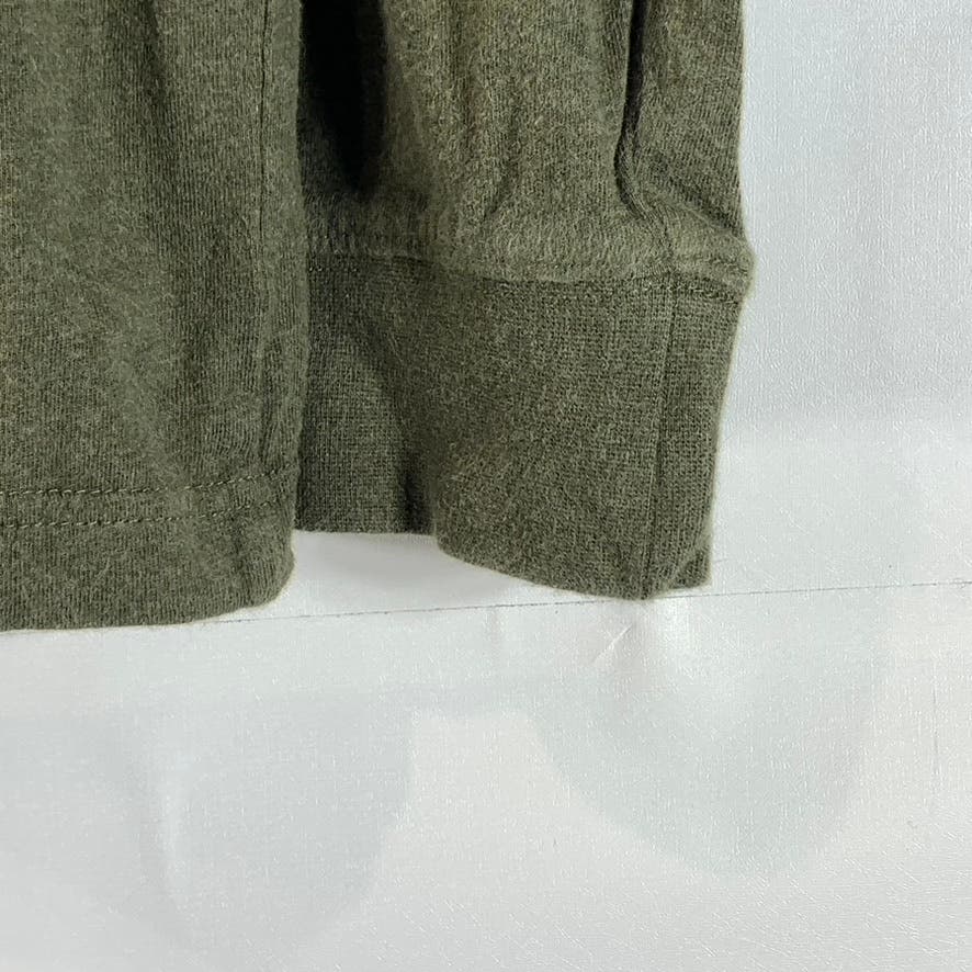EDDIE BAUER Men's Olive Green Cotton Crewneck Essential Long Sleeve T-Shirt SZ S