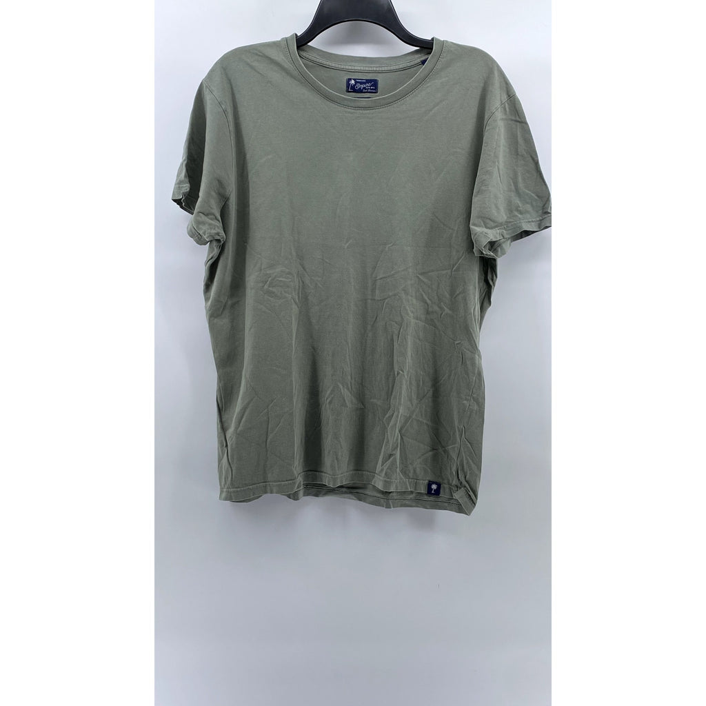 IMPURE Men's Olive Green Crewneck Short Sleeve Casual Cotton T-Shirt SZ L