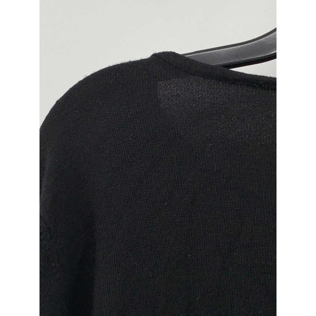 RUBY RD. Women's Plus Black Silver Studded 3/4 Sleeve Top SZ 2X