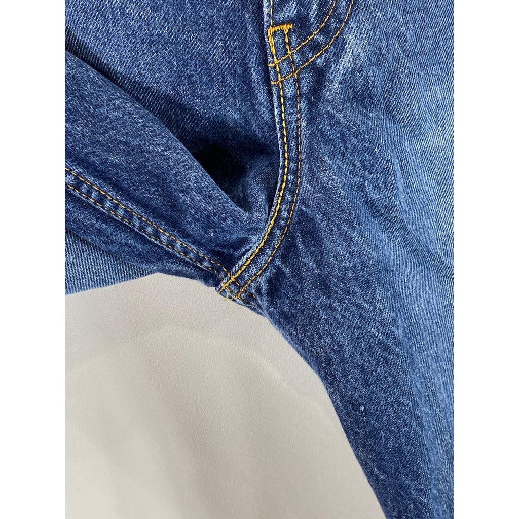 LEVI'S Men's Medium Blue 569 Loose-Fit Faded Five-Pocket Denim Jean Shorts SZ 40