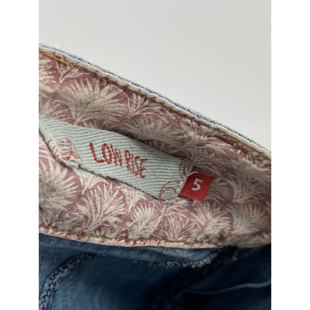 BILLABONG Women's Blue Denim Side-Button Low-Rise A-Line Mini Skirt SZ S