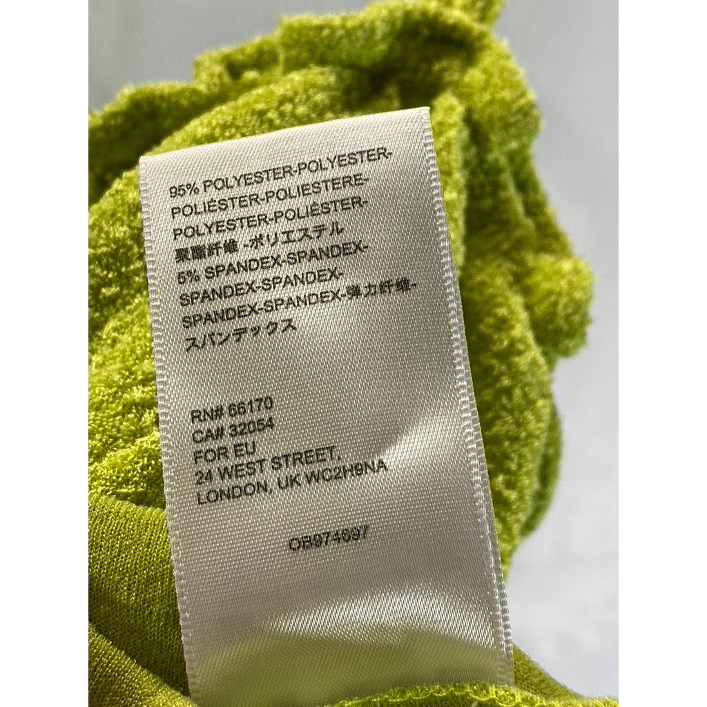 URBAN OUTFITTERS Women's Green Terry Ruched Spaghetti Strap Tank Top SZ S