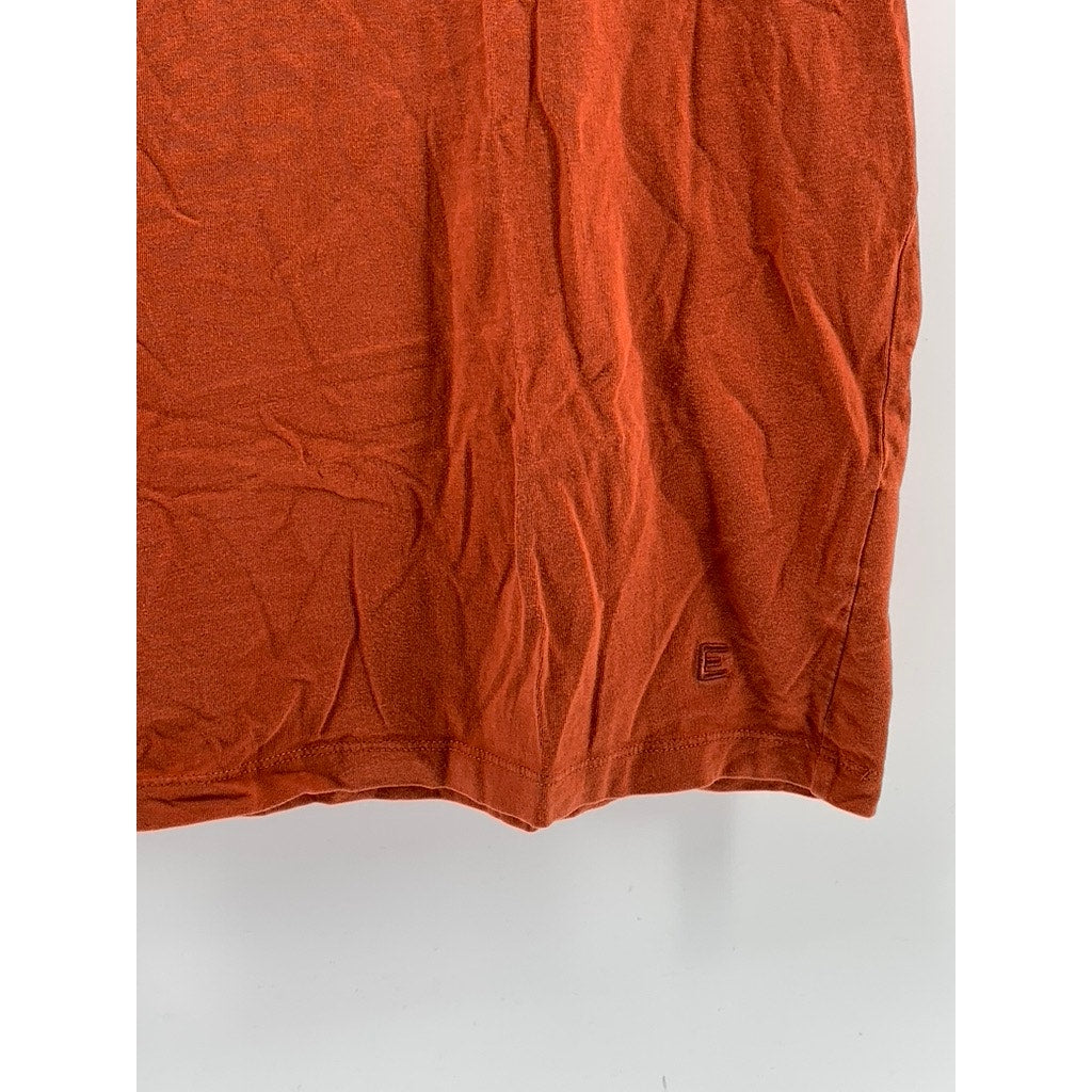 EVERLANE Women's Orange Crewneck Organic Cotton Uniform Tank Top SZ L
