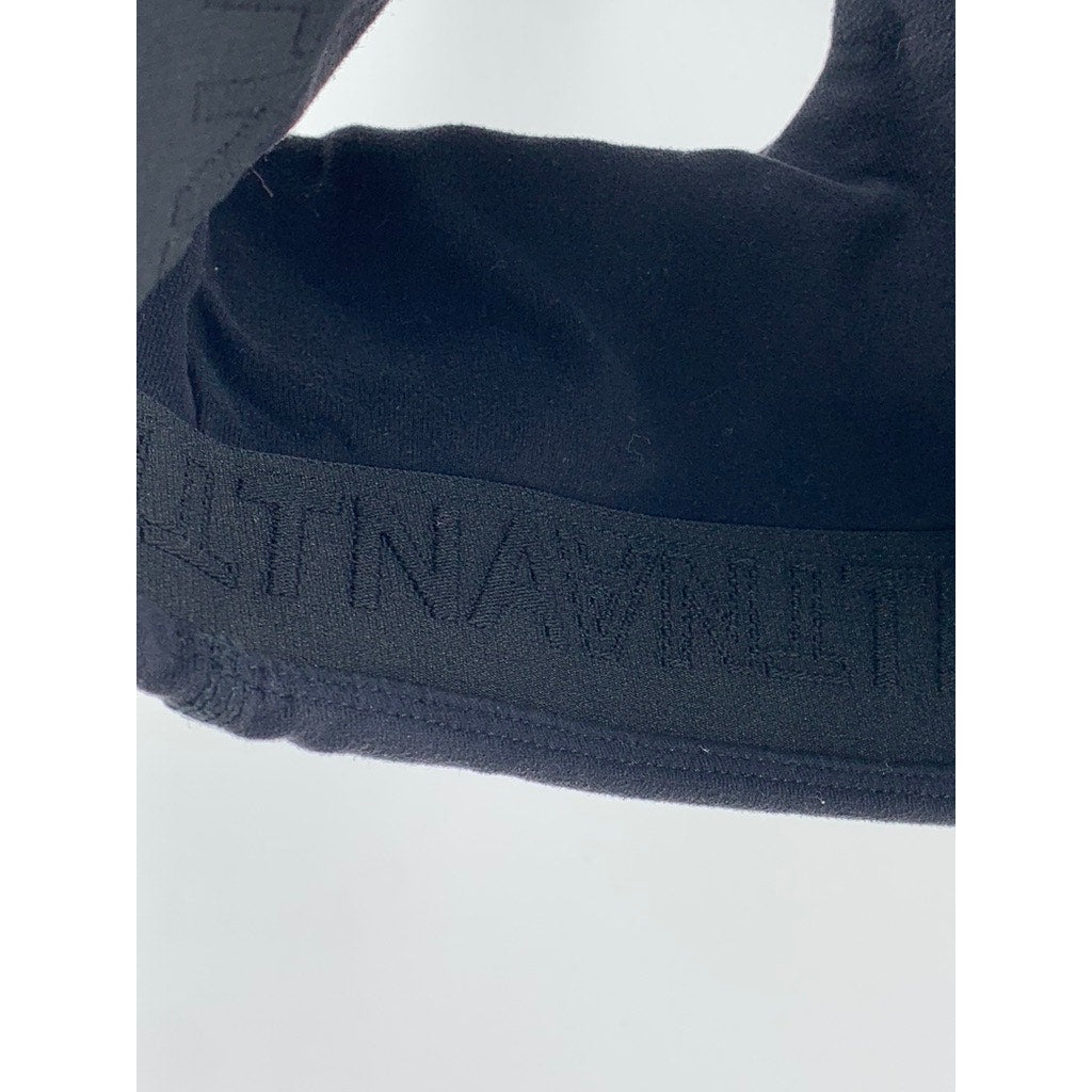 TNA Women's Black Solid Racer Back Active Crop-Top SZ XS