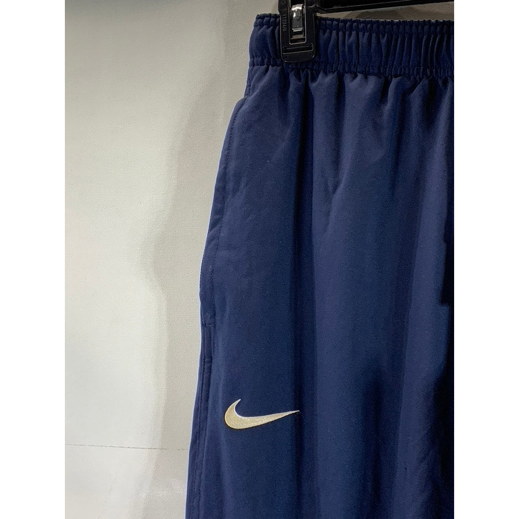 NIKE Men's Navy Dri-Fit Drawstring Zipper-Hem Pull-On Track Pant SZ M