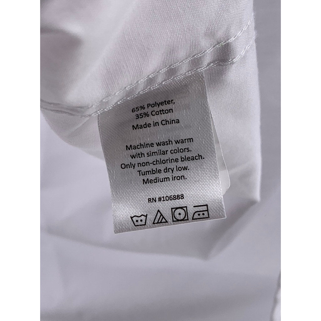 APPAMAN Boy's White Solid Button-Up Long Sleeve Shirt SZ 12